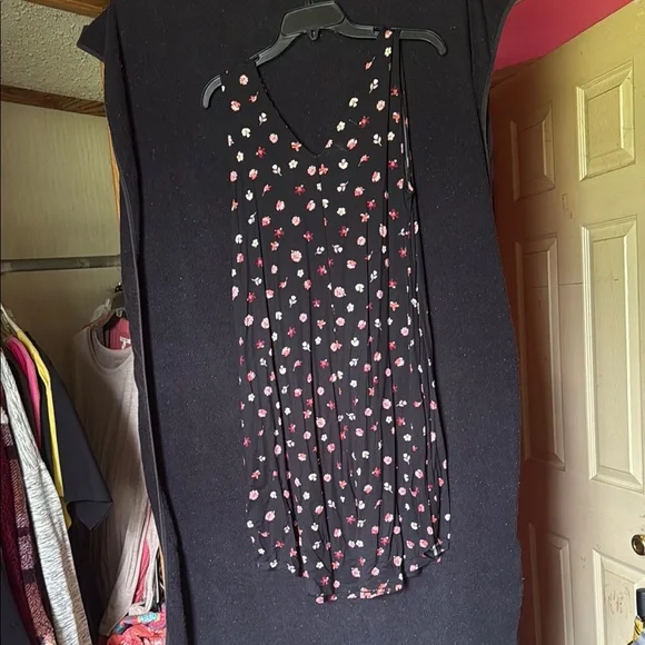 Maurices Black and Pink Floral Maxi Dress - Picture 2 of 5